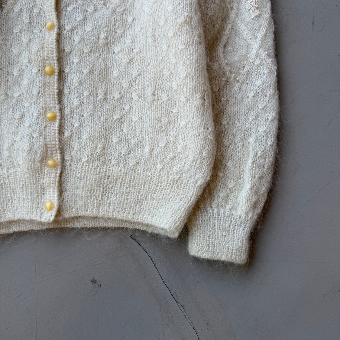 vtg 모헤어 포니테일 가디건 상품이미지2