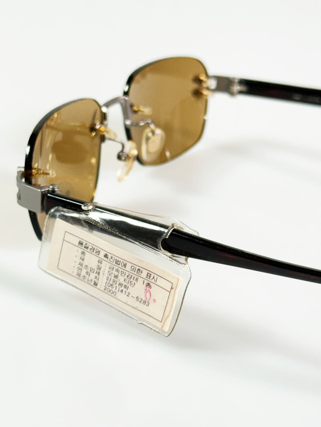 REABEARO 무테 스퀘어 메탈 프레임 빈티지 틴트 선글라스 상품이미지4