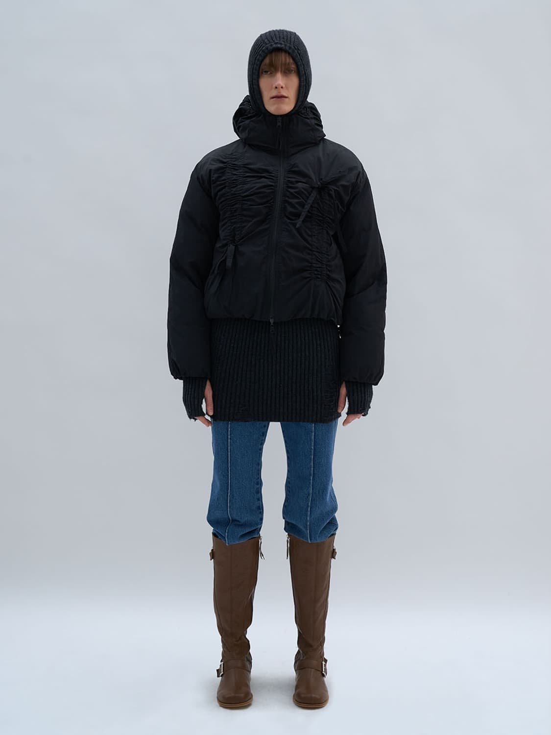 파르티멘토 우먼 리버시블 셔링 패딩 상품이미지3