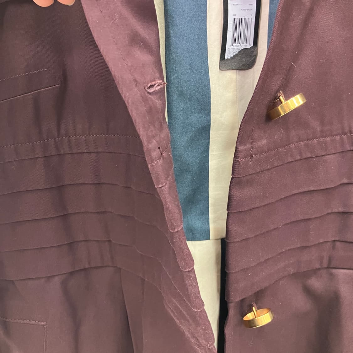 데드스탁 마크 바이 마크제이콥스 버건디 플리츠 디테일 코트 상품이미지8