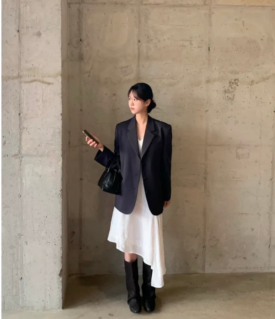 레이어드 언발 롱 원피스 상품이미지2