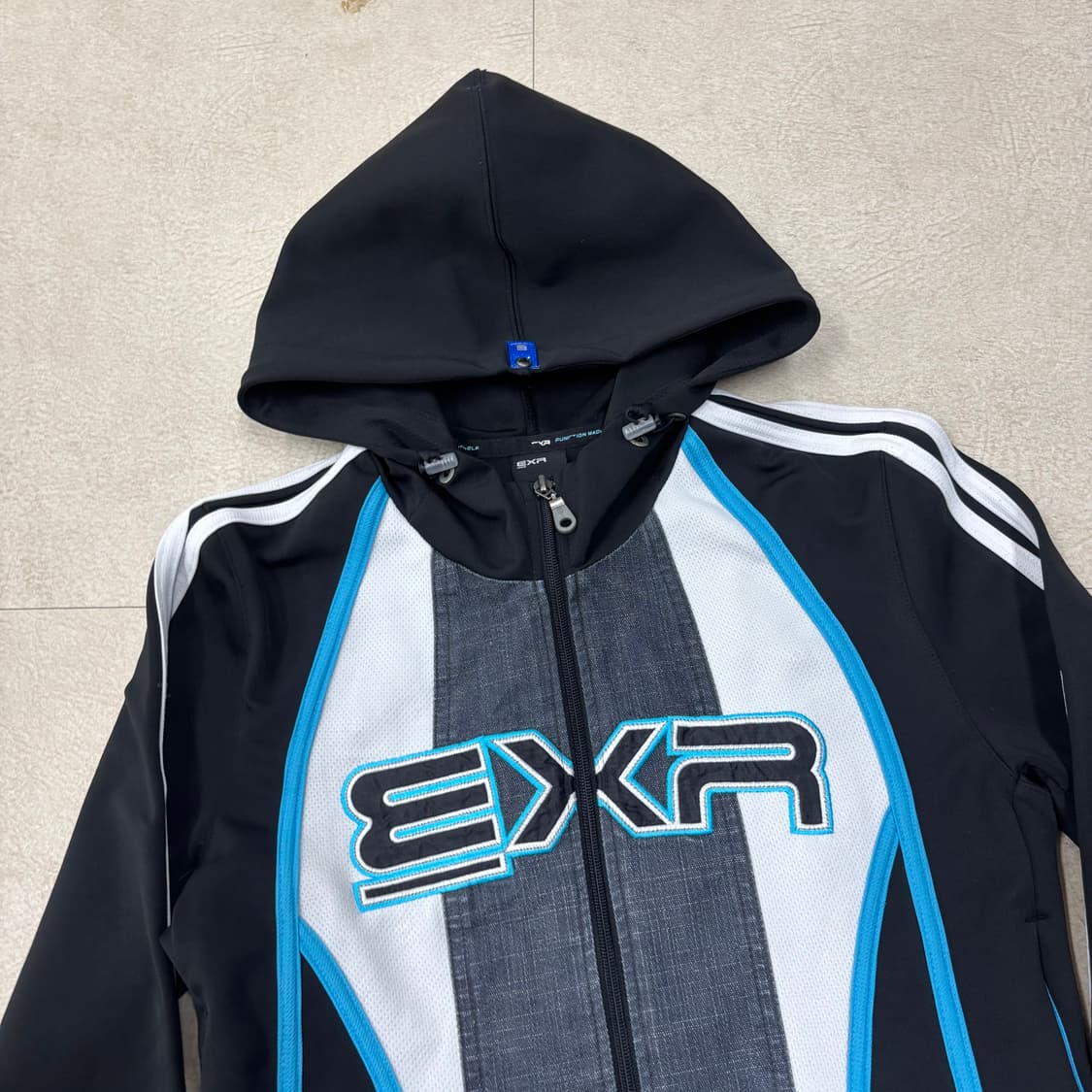 Exr y2k 배색 후드집업 상품이미지2