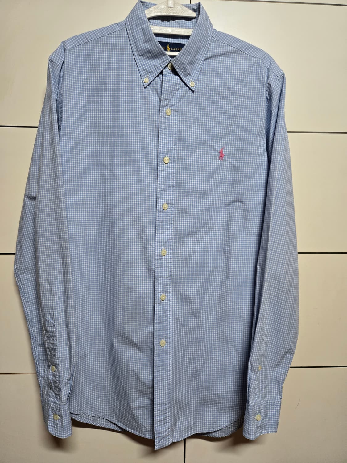 폴로 랄프로렌 정품 깅엄체크 셔츠(M사이즈) 상품이미지2