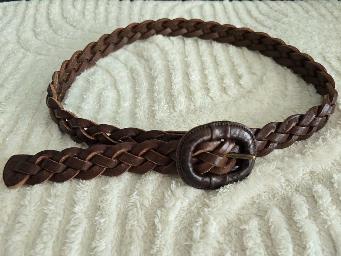 ANGLO 에이징 브레이드 레더 벨트(made in England) 상품이미지2