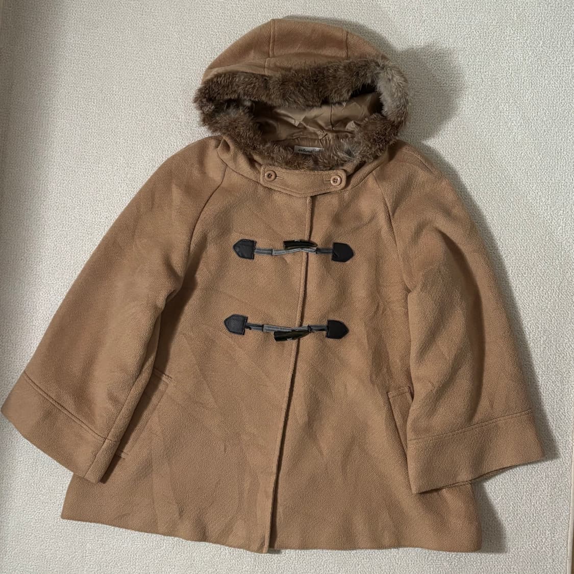 일본빈티지 모리걸 모리룩 브라운 숏 떡코 떡볶이코트 상품이미지1