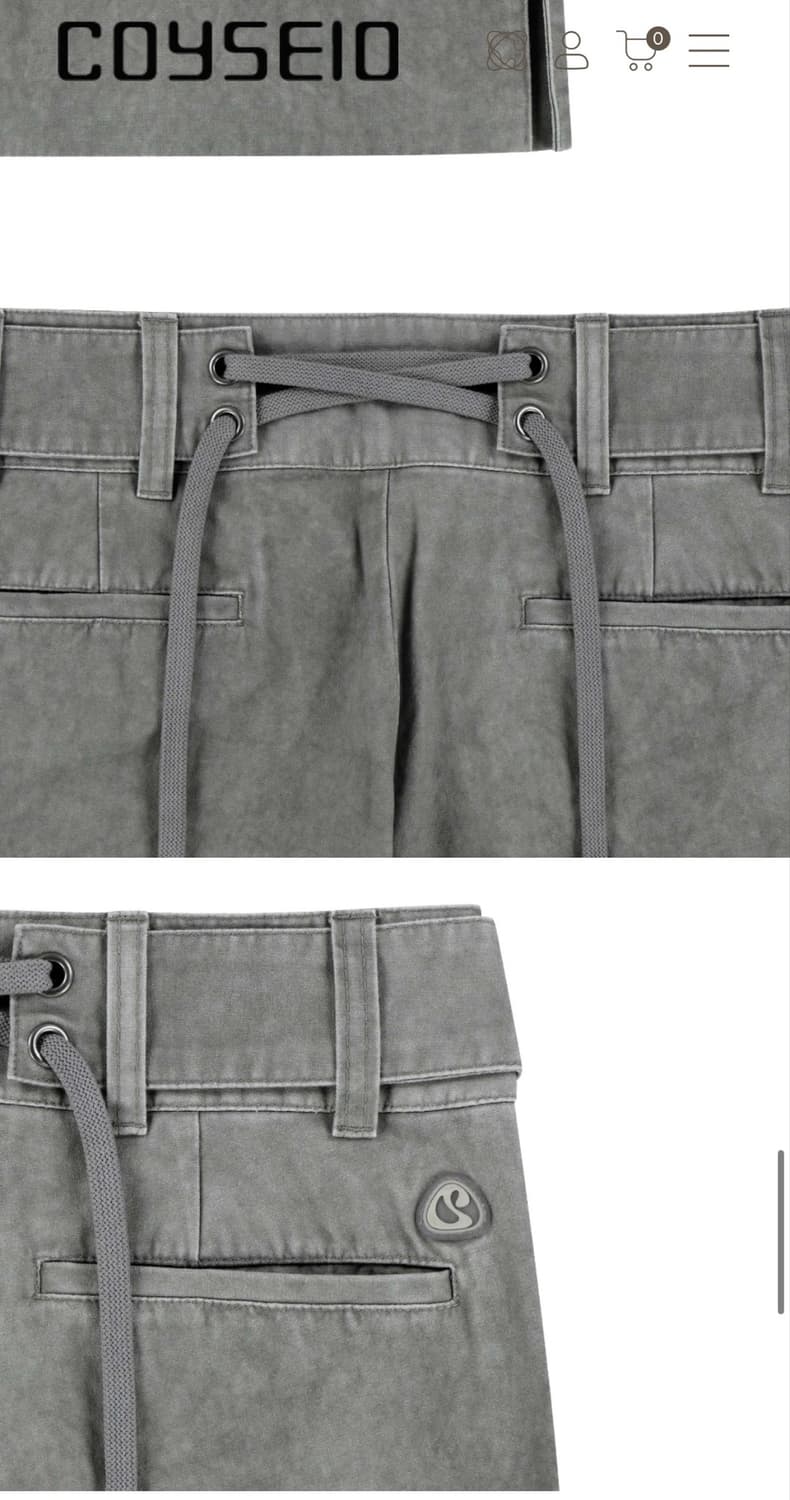 코이세이오 DOUBLE CAPRI PANTS LIGHT GREY 상품이미지7
