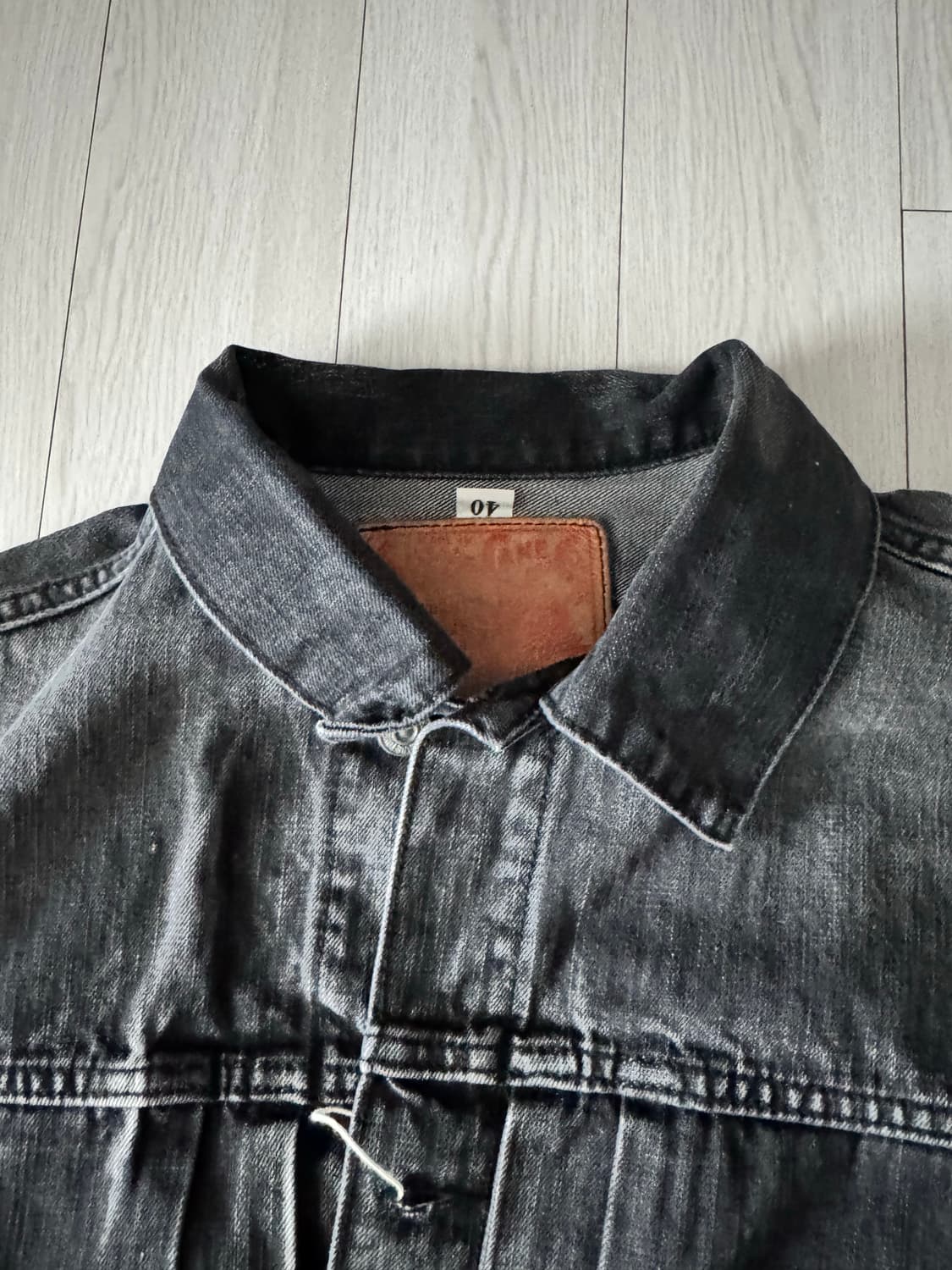 슈가케인 블랙 워싱 데님자켓 2세대(40사이즈) 상품이미지2