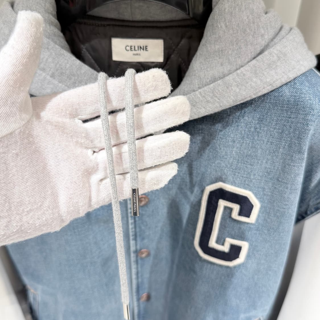 (S+/L) / 셀린느 피스모 워시 데님 루즈 테디 자켓 상품이미지4