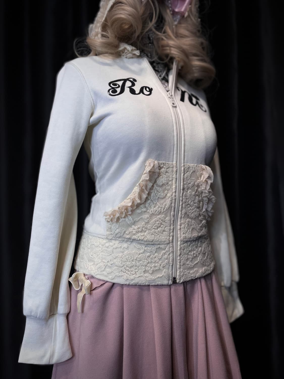 RONI 로니 히메갸루 레이스 후드집업 상품이미지4