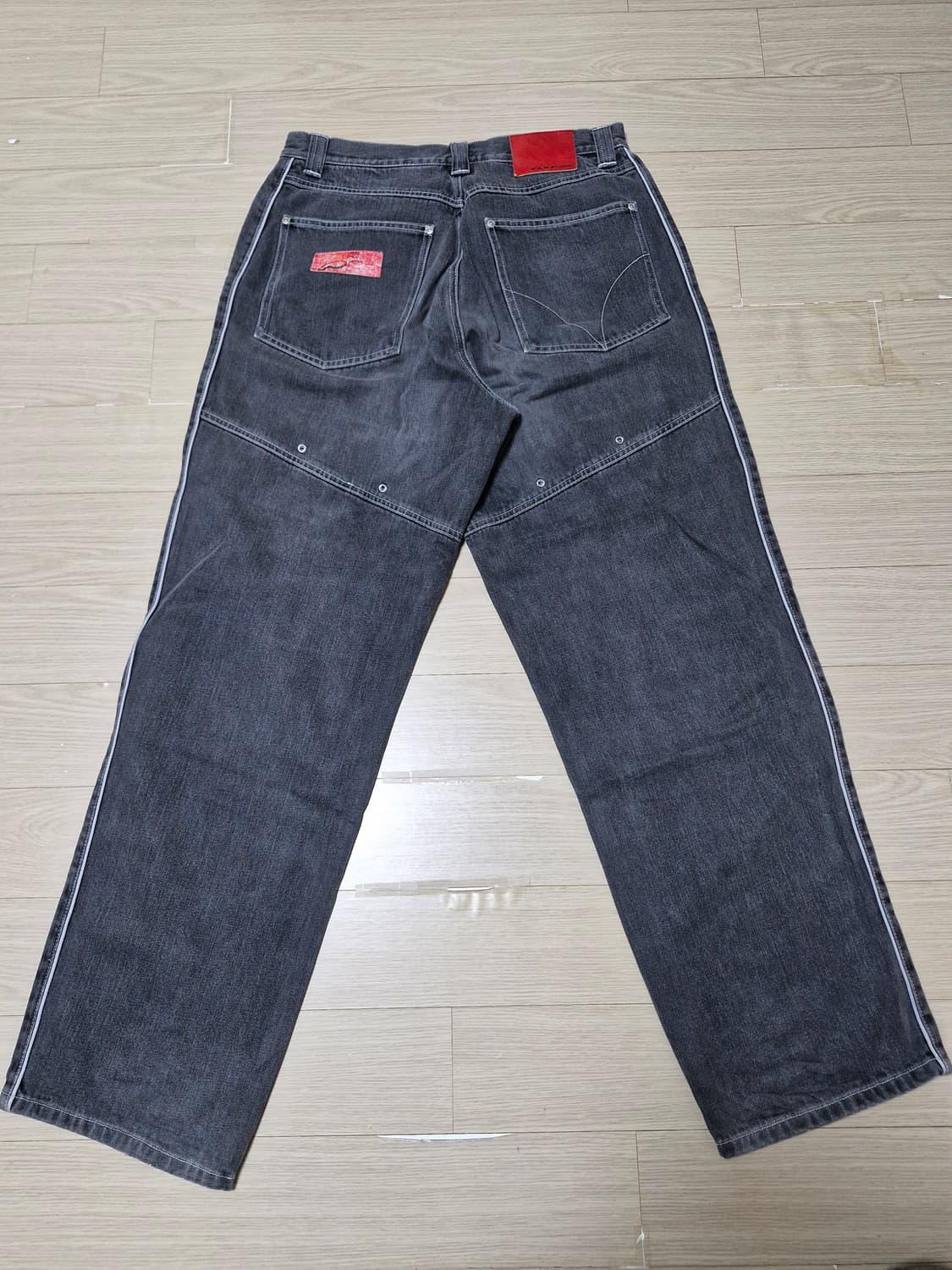 [32] 00s vans 사이드 라인 블랙 배기진 상품이미지1