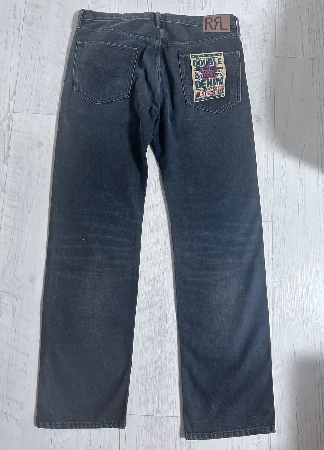 RRL 더블알엘 스트레이트 블랙 더스티 워시 데님 34 32 새상품 상품이미지2