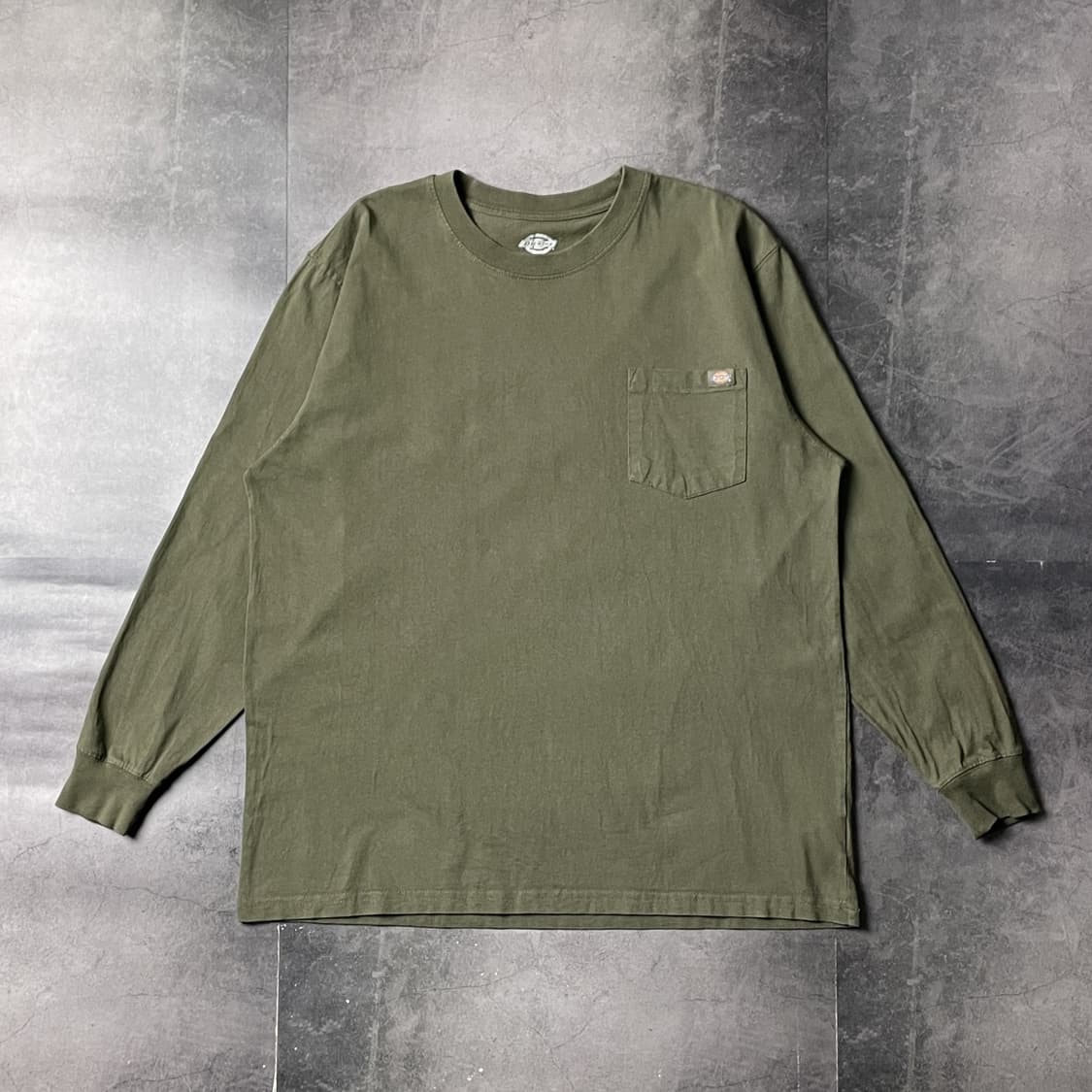 DICKIES 디키즈 빈티지 카키 시보리 긴팔 티셔츠 A00888 상품이미지1