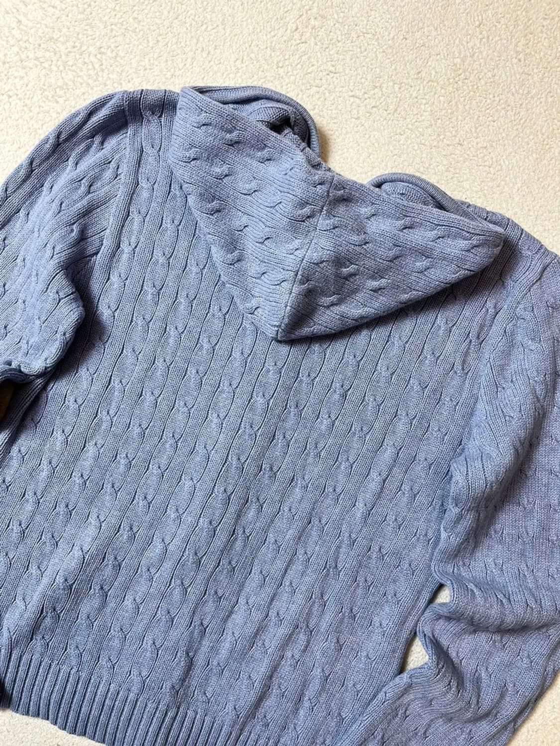 타미힐피거 00's 꽈배기 코튼 후드 집업 PN7096 상품이미지5