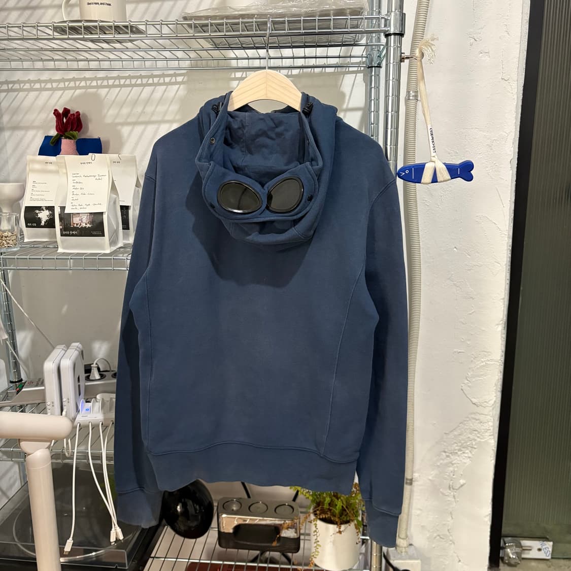 씨피컴퍼니 우븐 포켓 고글 집업 후디 상품이미지4