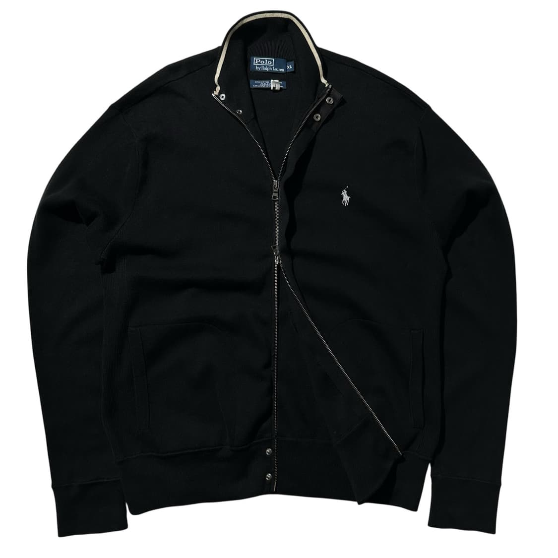 폴로 랄프로렌 투웨이 니트 집업 자켓 블랙 상품이미지1