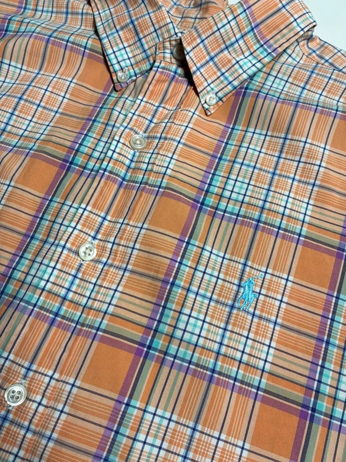폴로 랄프로렌 커스텀핏 빈티지 체크 버튼다운 셔츠 R1207 상품이미지3