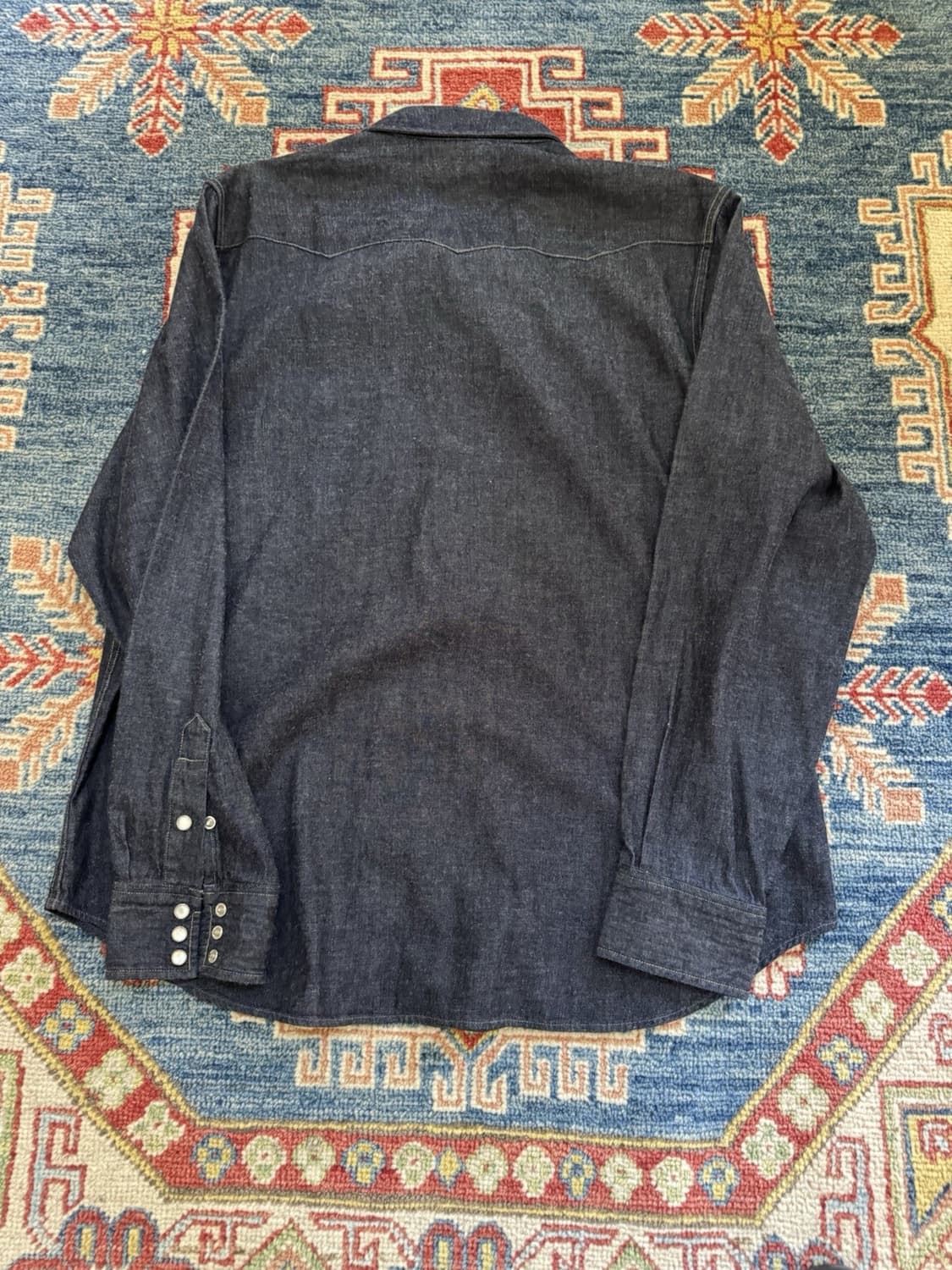 90s RRL 더블알엘 슬림핏 다크 데님 웨스턴 셔츠 상품이미지2