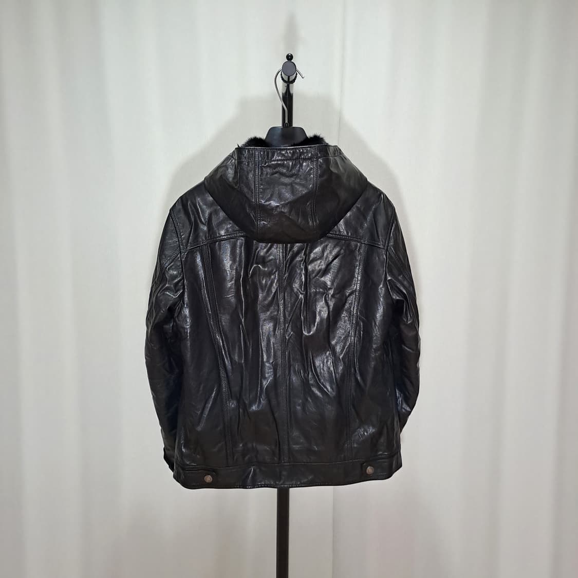 (택포) 양가죽 밍크 안감 후드 자켓 M B247 상품이미지4