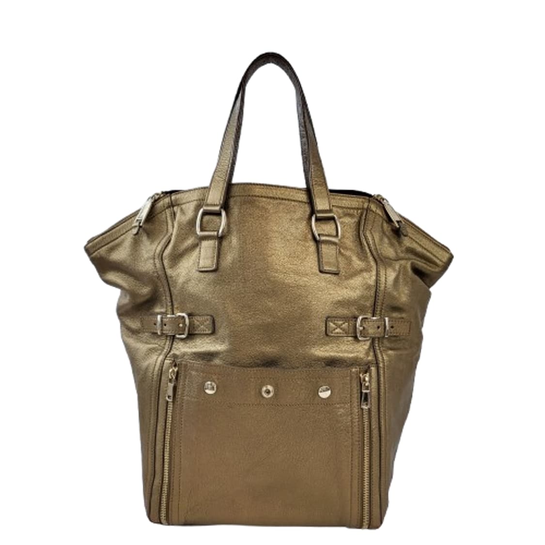 정품 생로랑(입생로랑) 샴페인골드 가죽 다운타운 백 상품이미지1