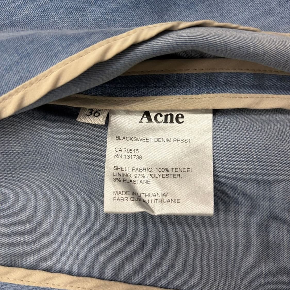 아크네 스튜디오 텐셀 블레이저 v2291 상품이미지7