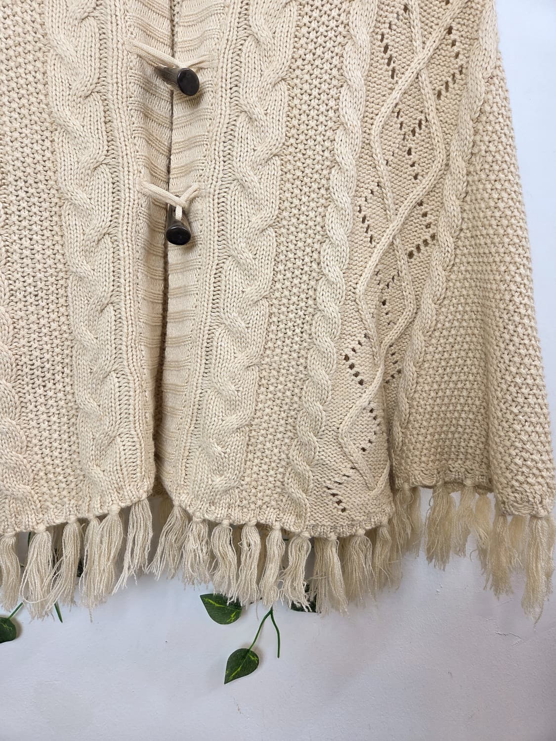 토글 버튼 케이프 가디건 상품이미지3