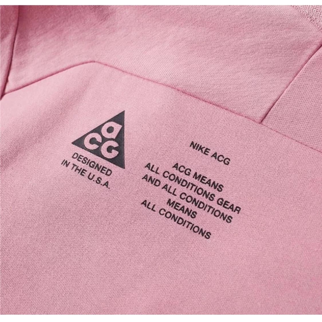 ACG 나이키 랩 LAB 컴퍼넌트 후드 플리스 7부 크루넥셔츠 핑크 XL 상품이미지10