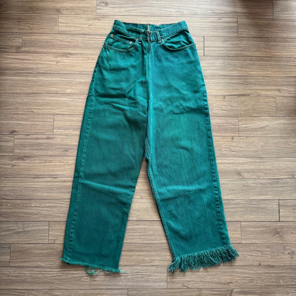 나나서카 - 그린 프린지 데님 상품이미지2