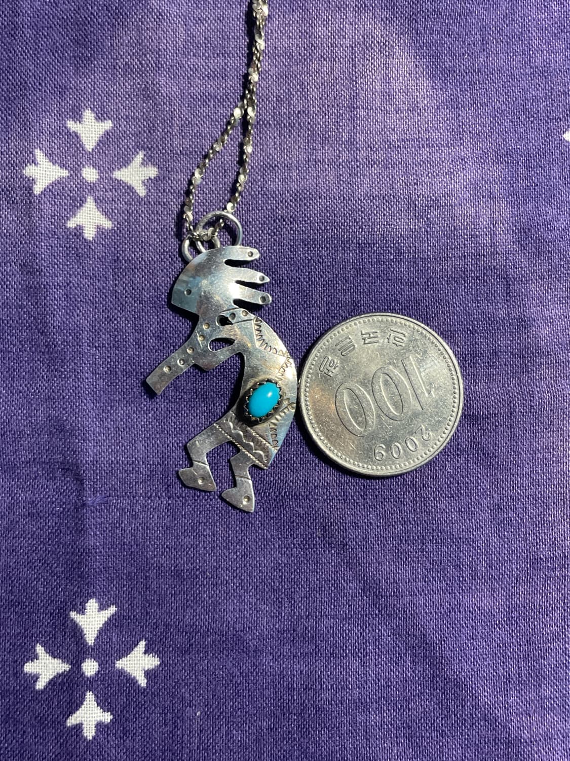 Navajo 925 Silver Kokopelli Necklace 상품이미지7