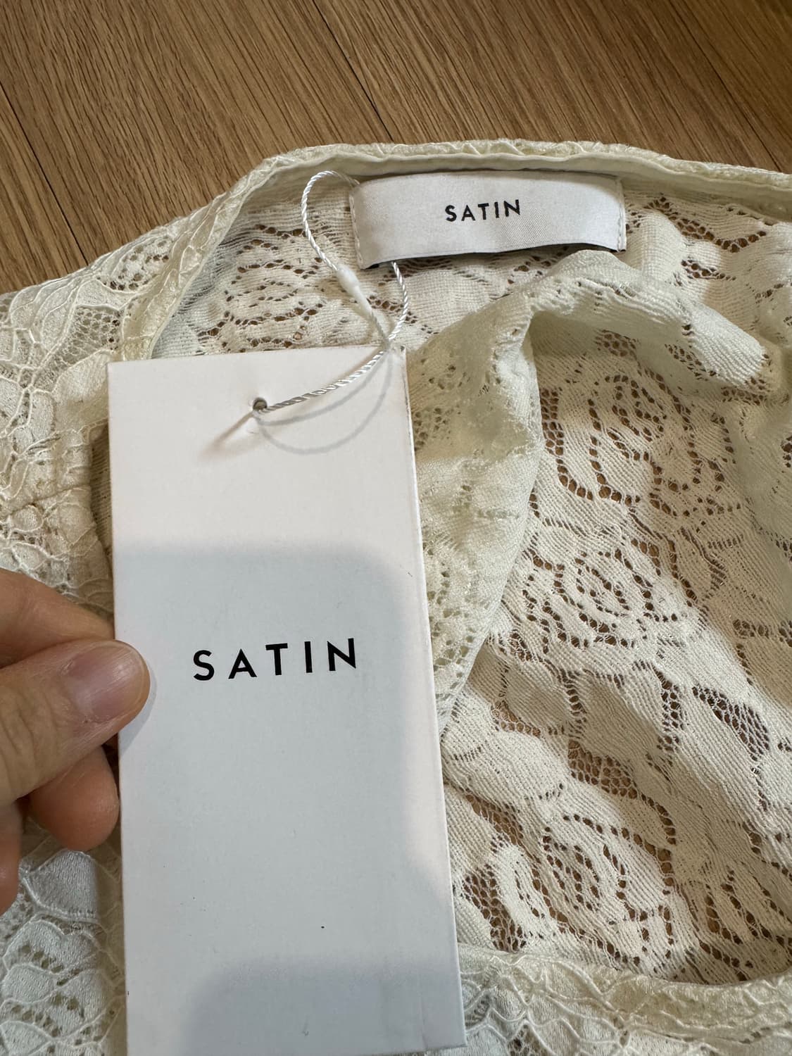 satin 사틴 레이스 블라우스 상품이미지2