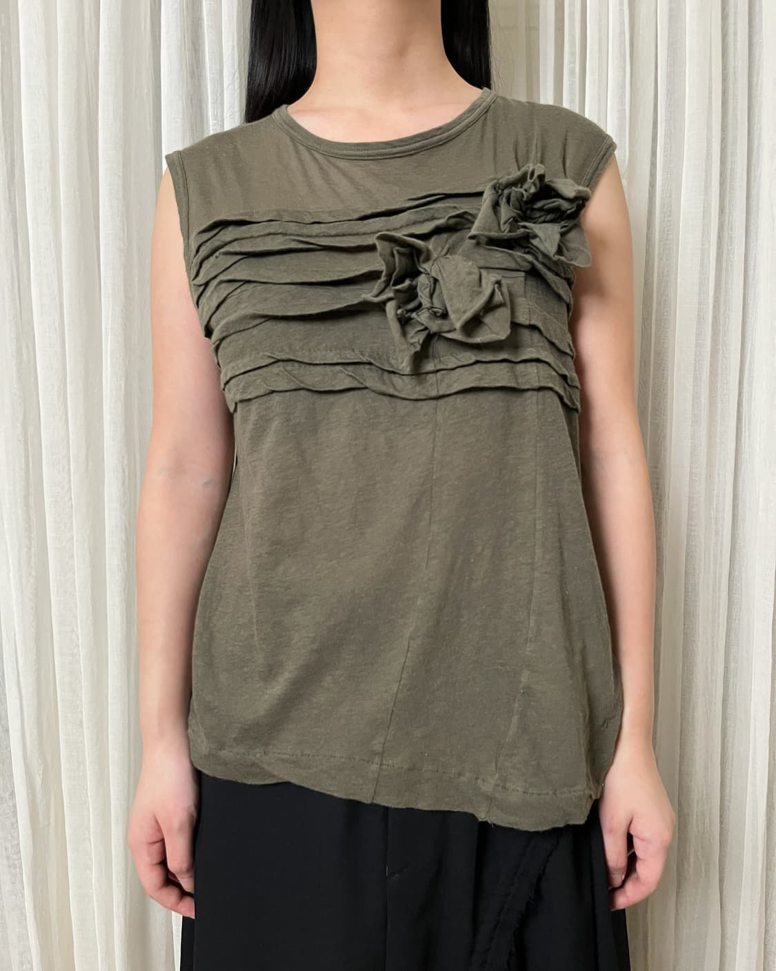꼼데가르송 프릴 코사지 슬리브리스 comme des garcons 상품이미지1