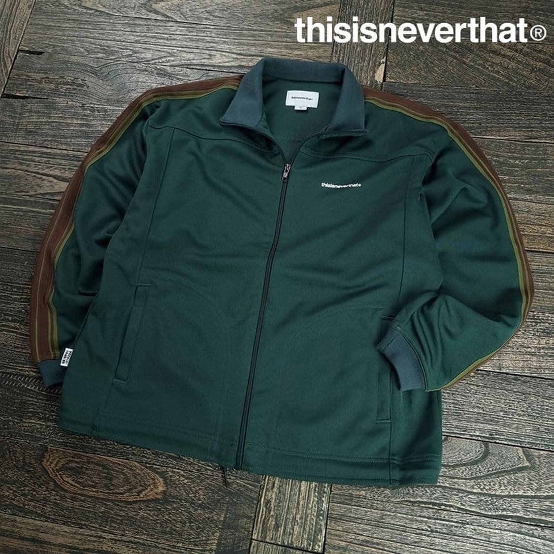 [디스이즈네버댓] 로고 자수 오버핏 져지 트랙탑 집업 자켓 M19807 상품이미지1