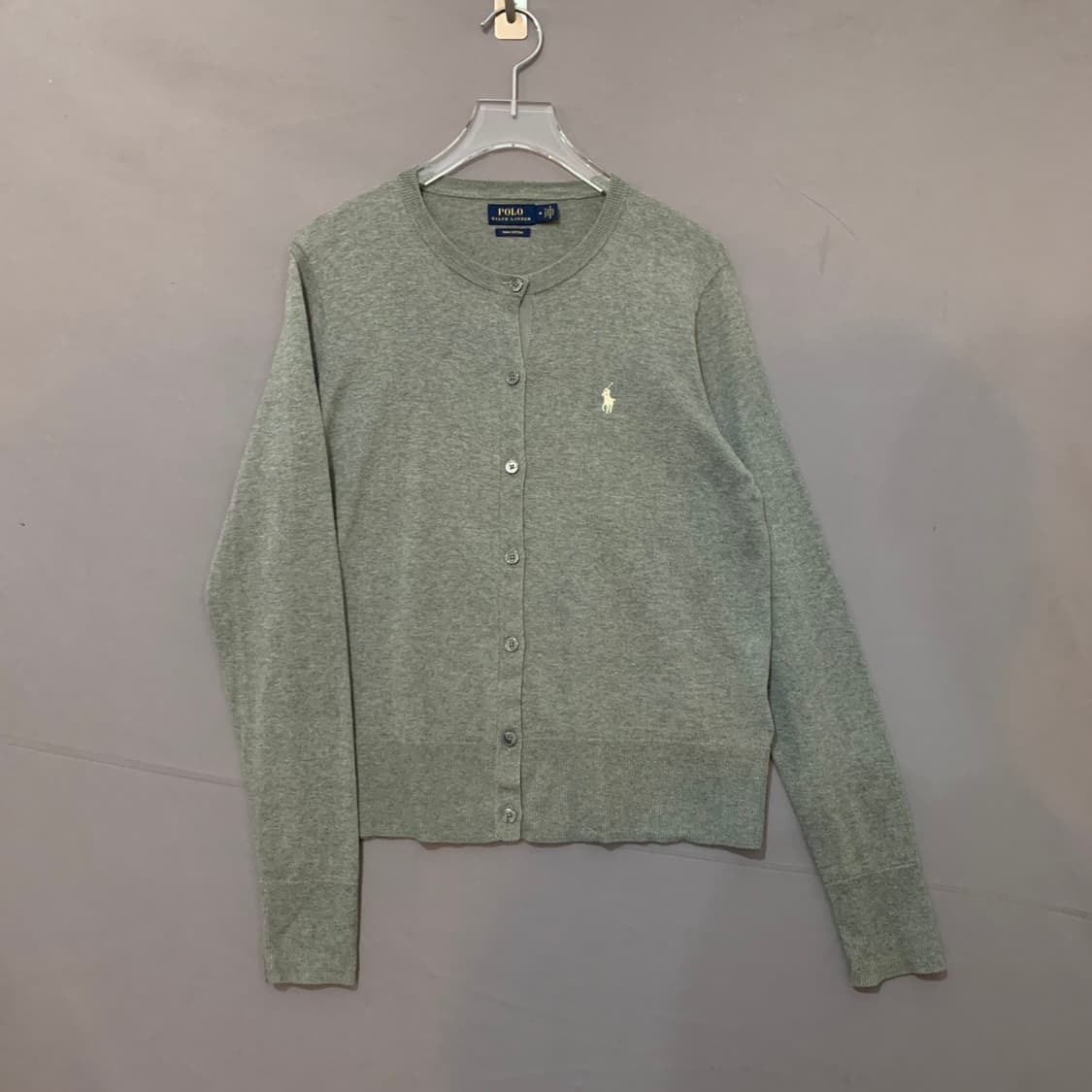 M 폴로랄프로렌 피마 코튼 라운드 니트 가디건 상품이미지1