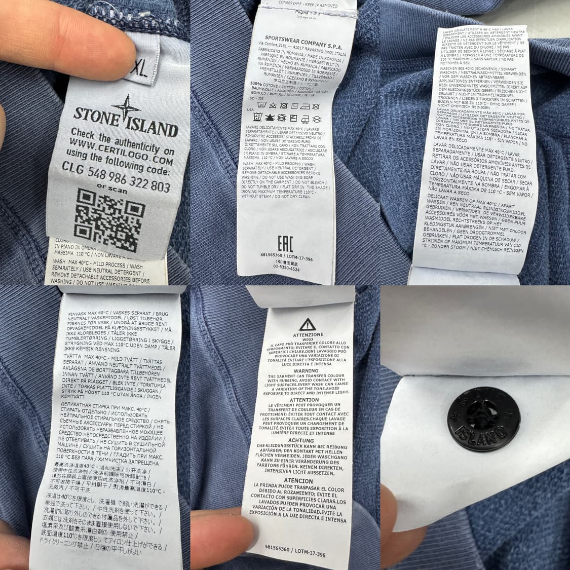 스톤아일랜드 스톤워싱 와펜 맨투맨 상품이미지7