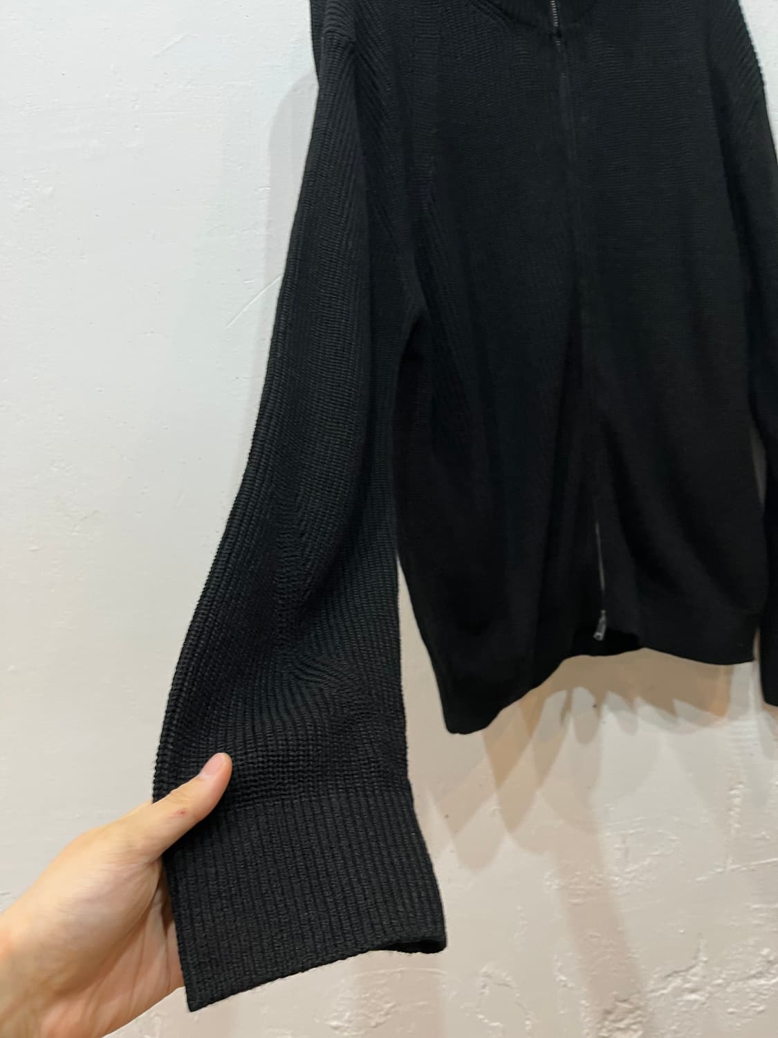 키뮤어 투웨이 니트집업 블랙 XL 상품이미지3