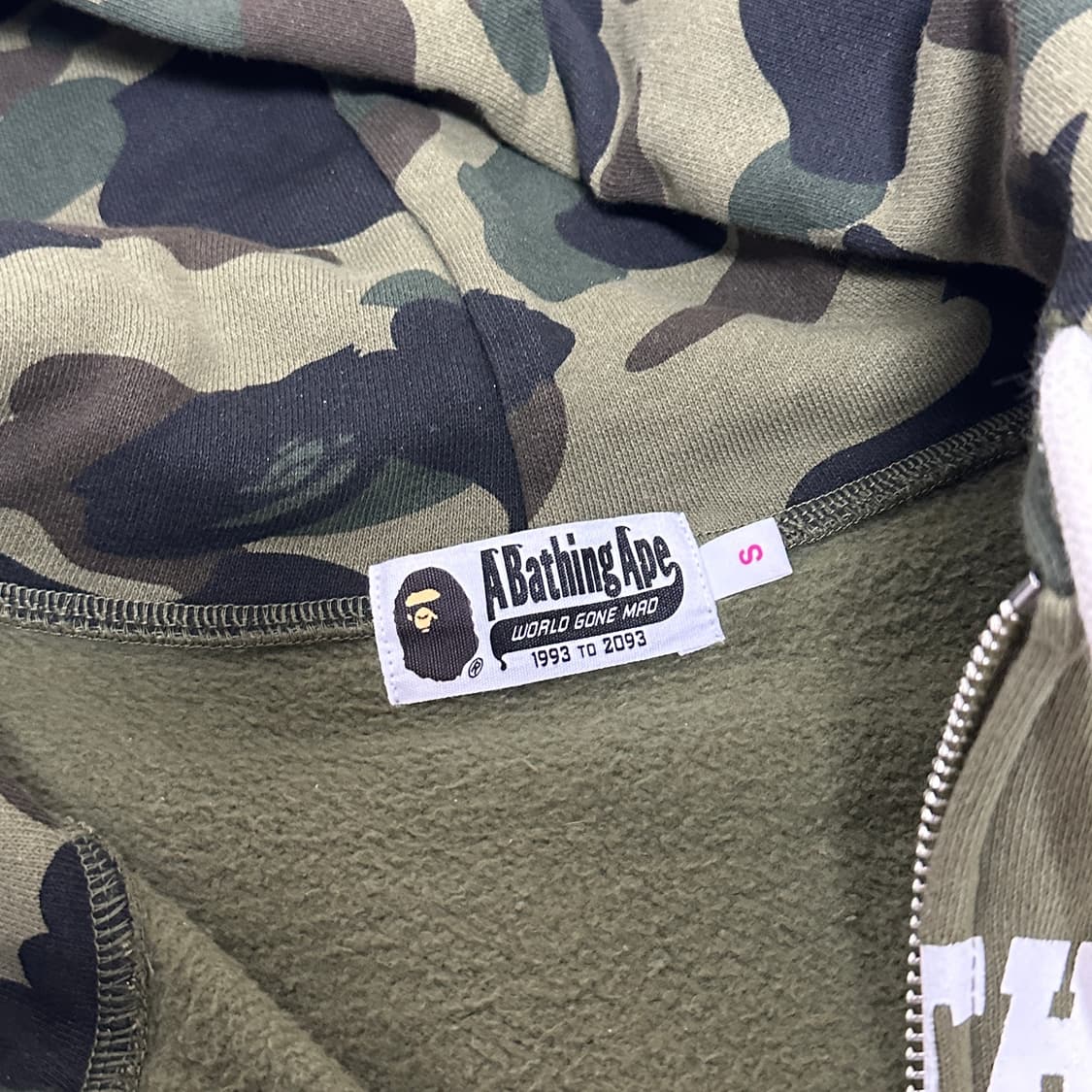 베이프 퍼스트 카모 컬리지 후드집업 S 사이즈 상품이미지2