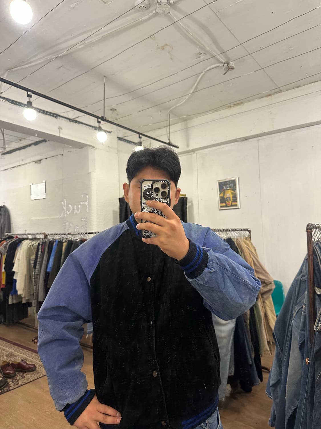L)90s 리복 레더 바시티 상품이미지4