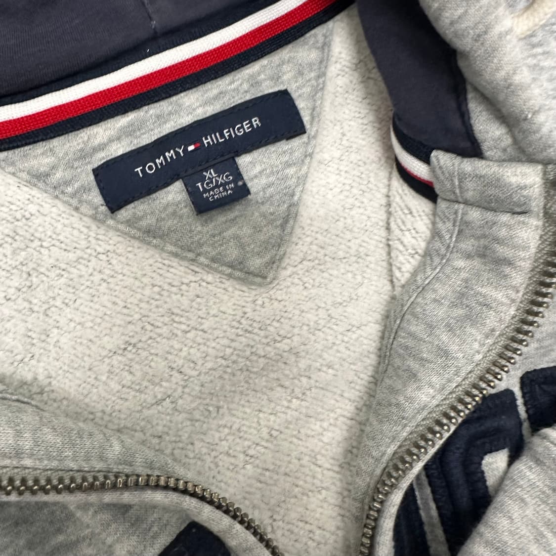 타미힐피거 기모 후드집업 그레이 XL 상품이미지4