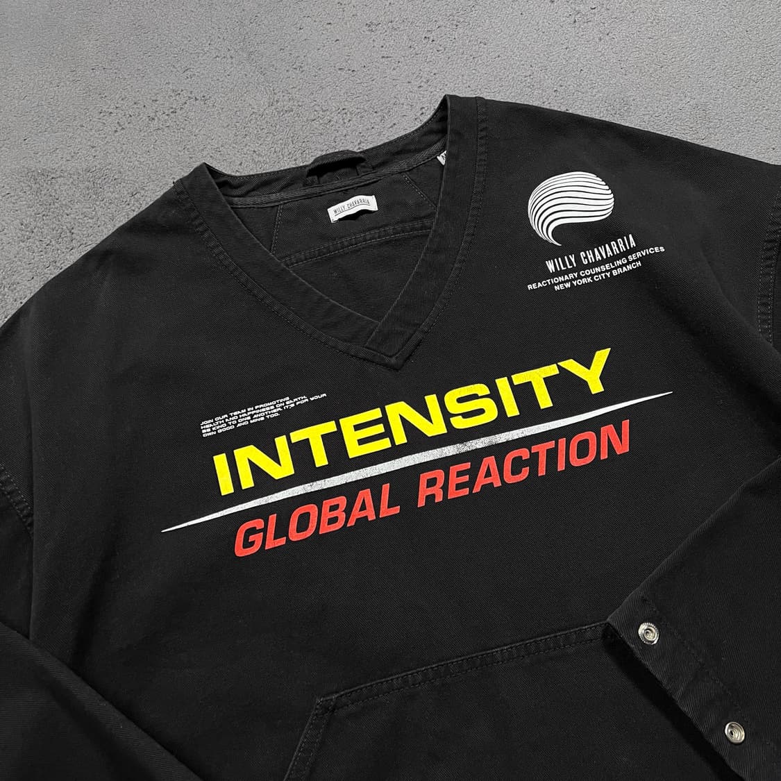 Willy Chavarria 윌리 차바리아 브이넥 코튼 롱 슬리브 상품이미지2