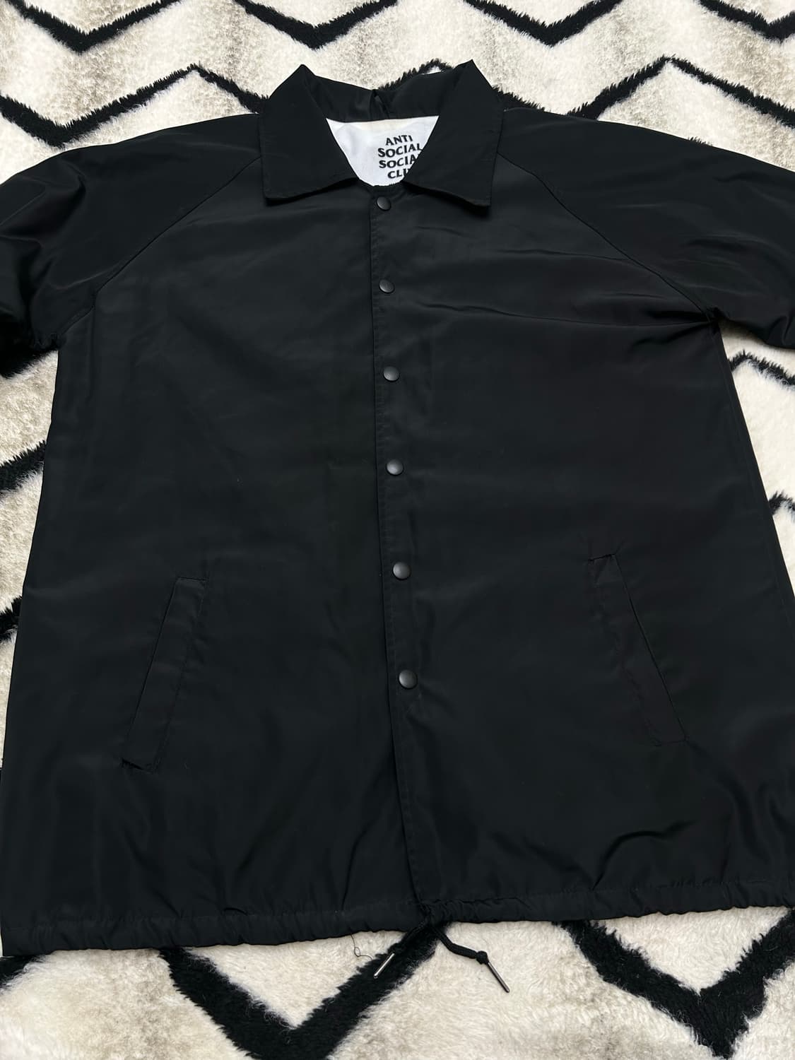 [XL]안티쇼셜소셜클럽 코치자켓/기모/블랙 상품이미지4