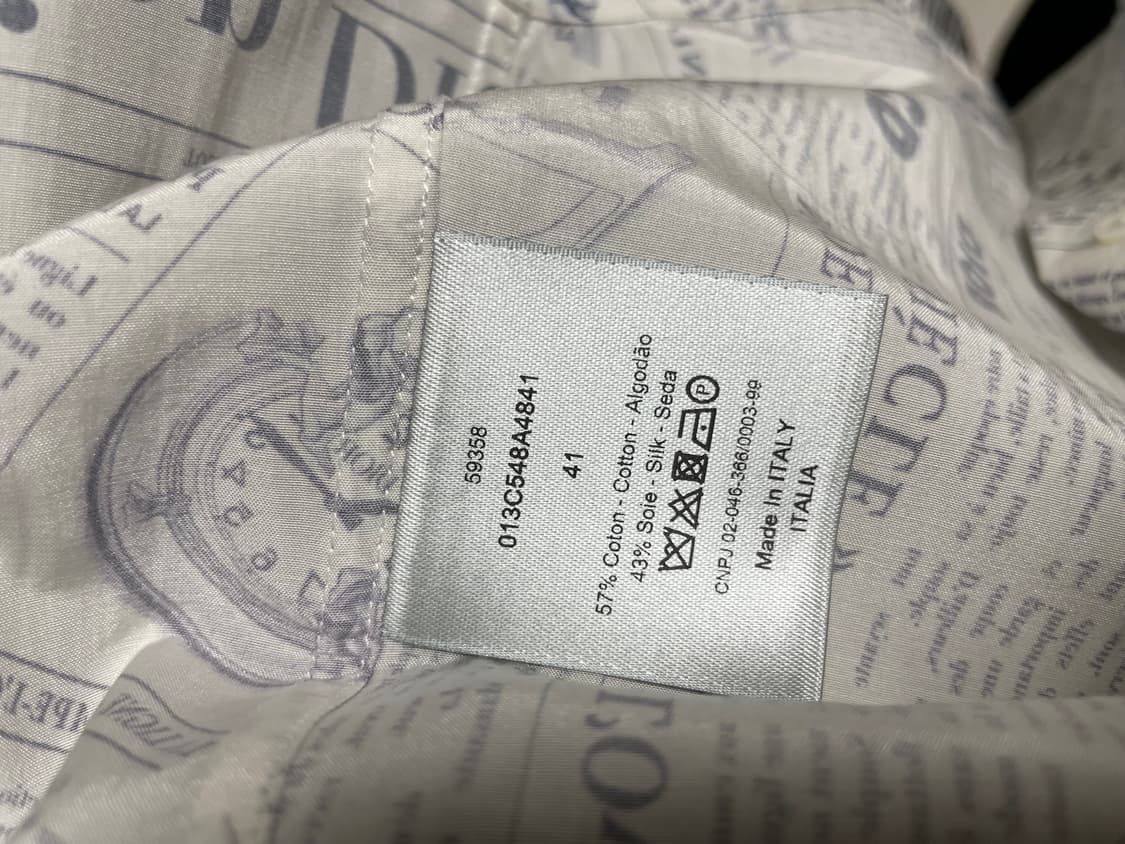 디올 뉴스페이퍼 프린트 그라데이션 반팔 셔츠 상품이미지3