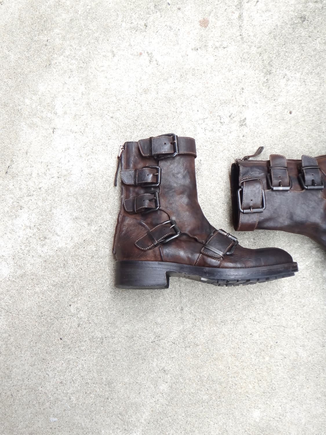 VERO CUOIO buckle leather middle boots  상품이미지4