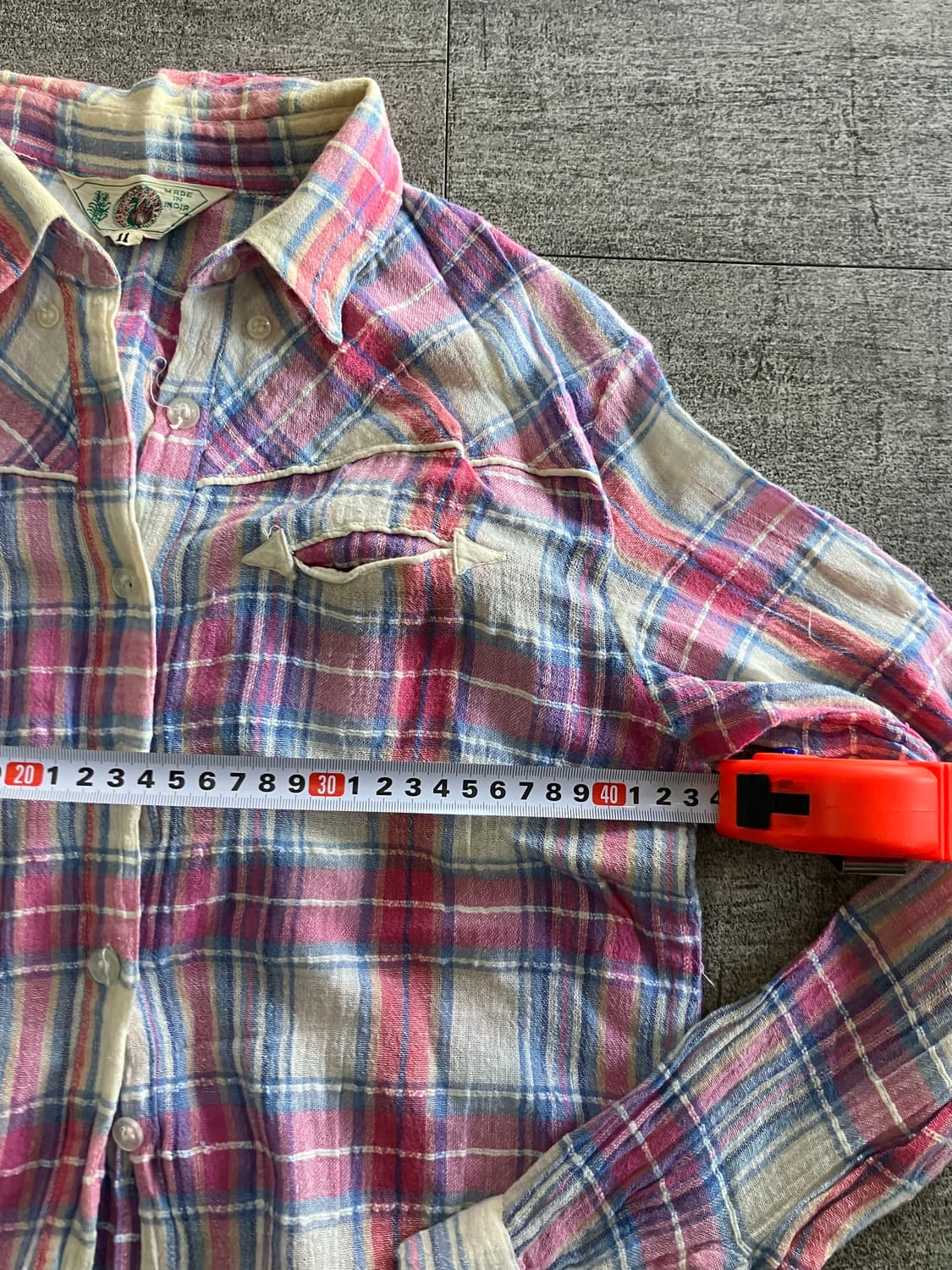 Vintage 하구미모리걸 할메카지 솜사탕 웨스턴셔츠 상품이미지3