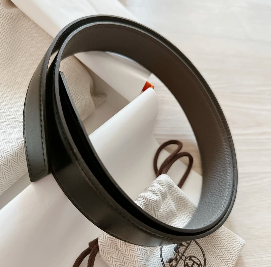 에르메스 남자 벨트 은장 버클 상품이미지3