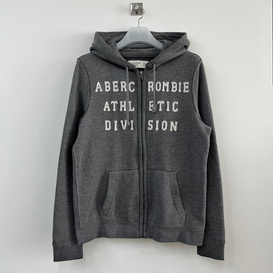 아베크롬비 자수로고 그레이 후드집 상품이미지2