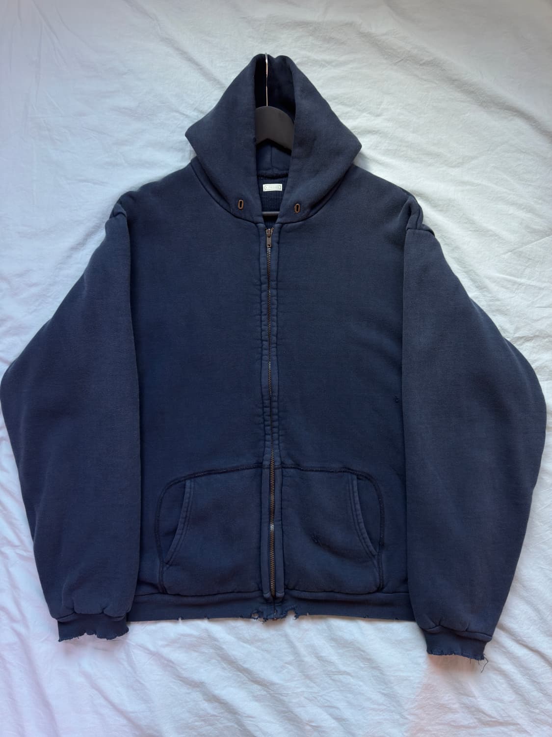 아프레쎄 빈티지 후드집업 네이비 상품이미지1