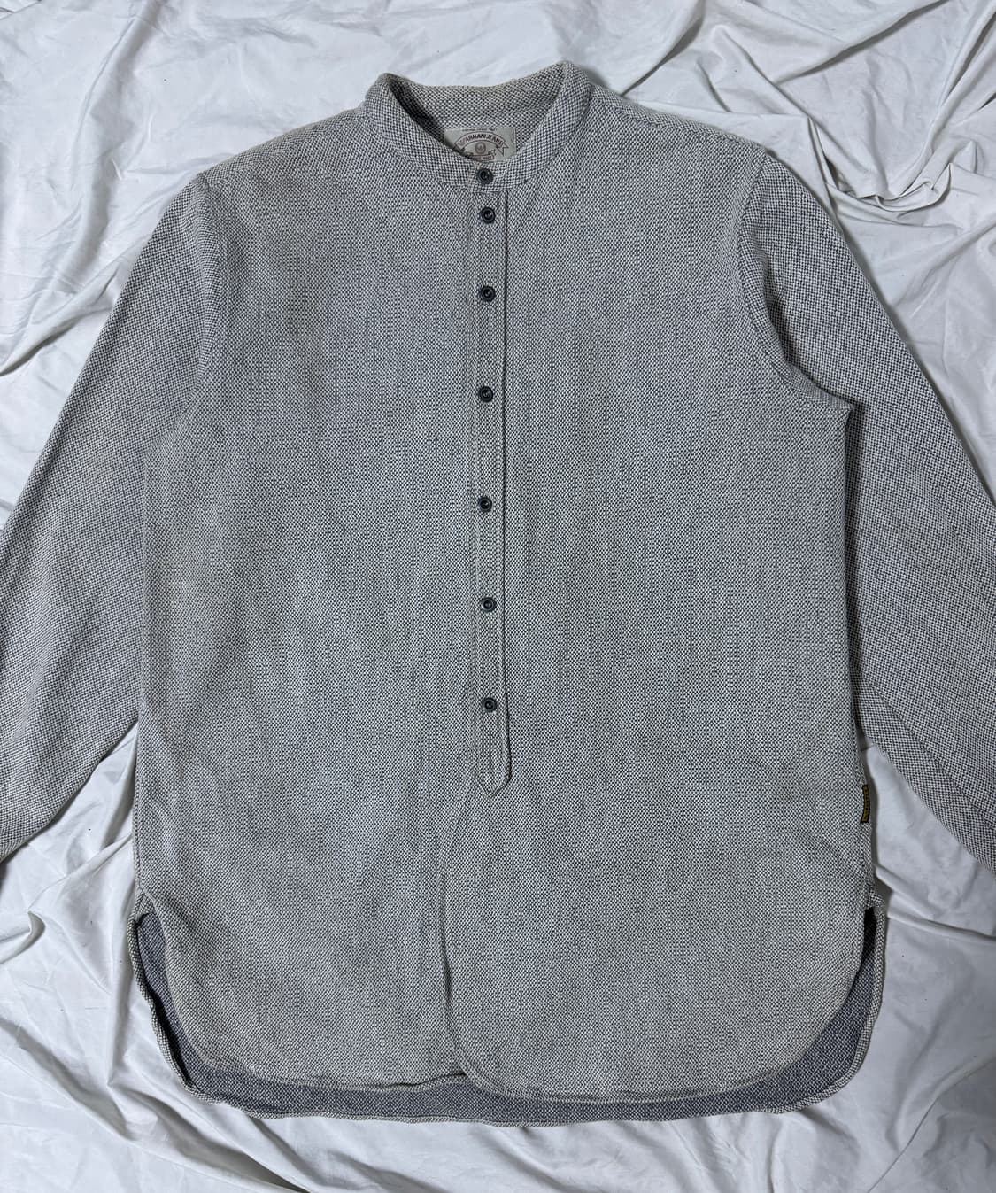 90s armani jeans 자카드 헨리넥 셔츠 자켓 조르지오 아르마니 상품이미지3