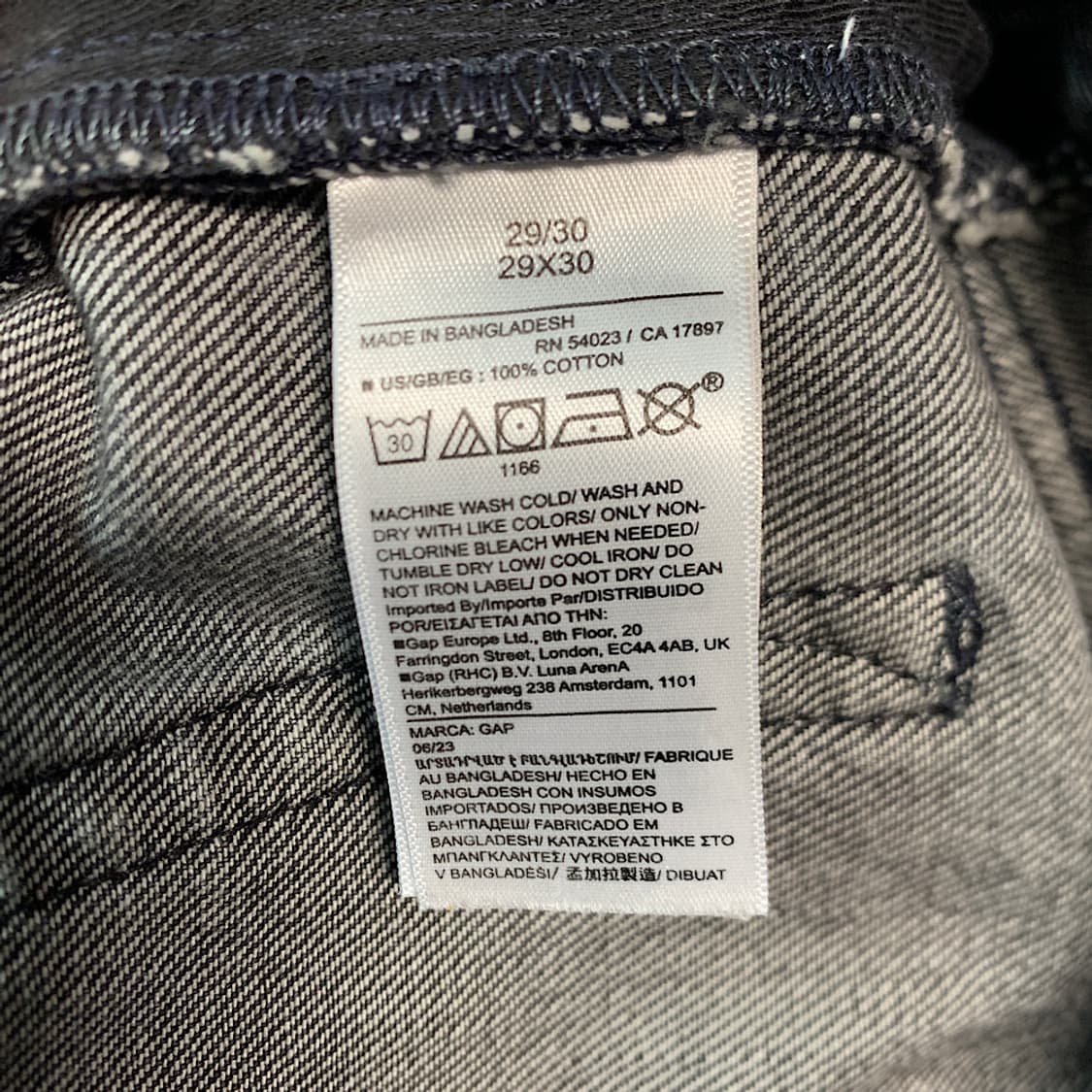 갭 90s 루즈핏 흑청 데님 팬츠 29 상품이미지4