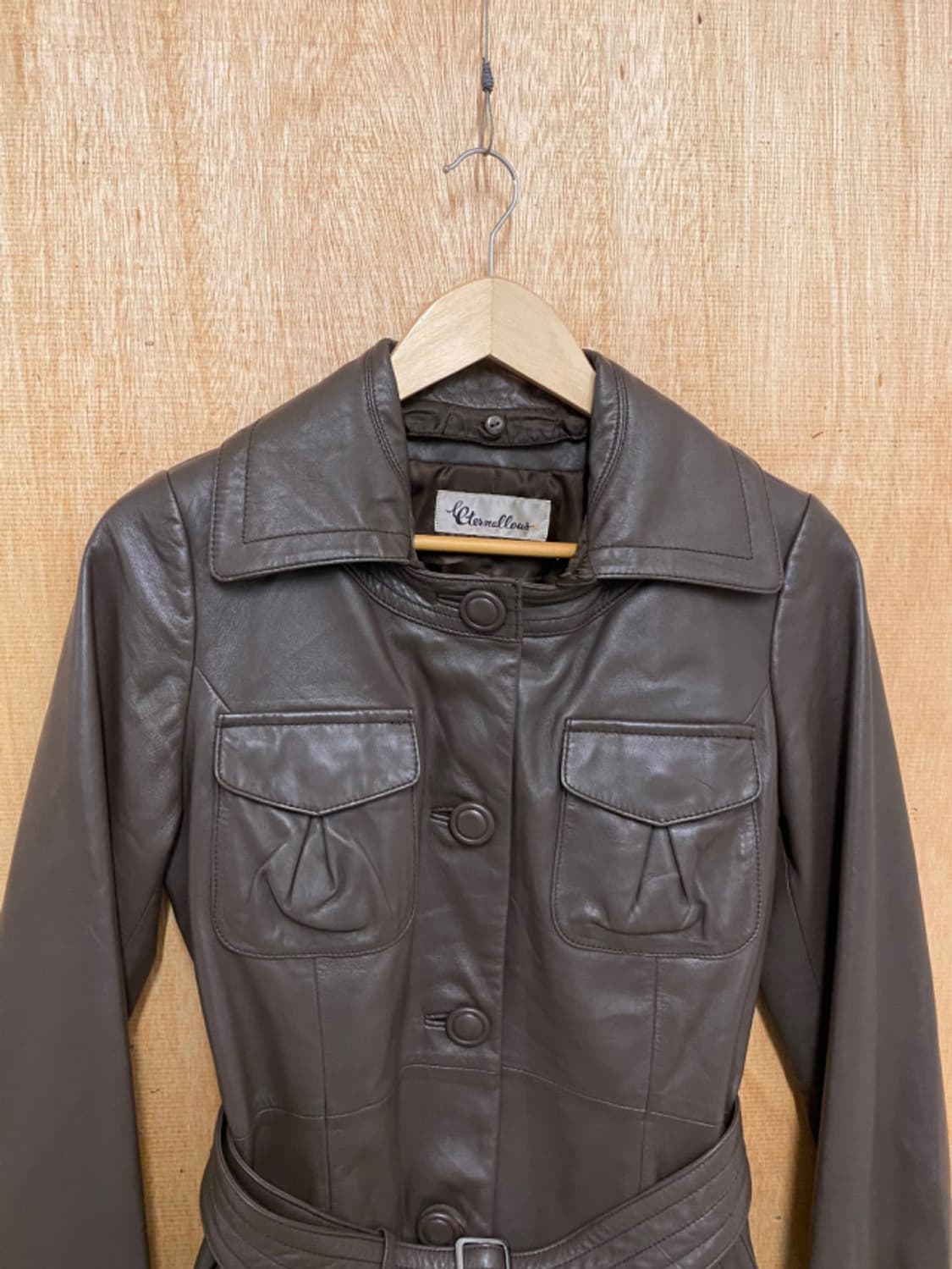  VTG 2way leather half coat 투웨이 가죽 하프코트 상품이미지5