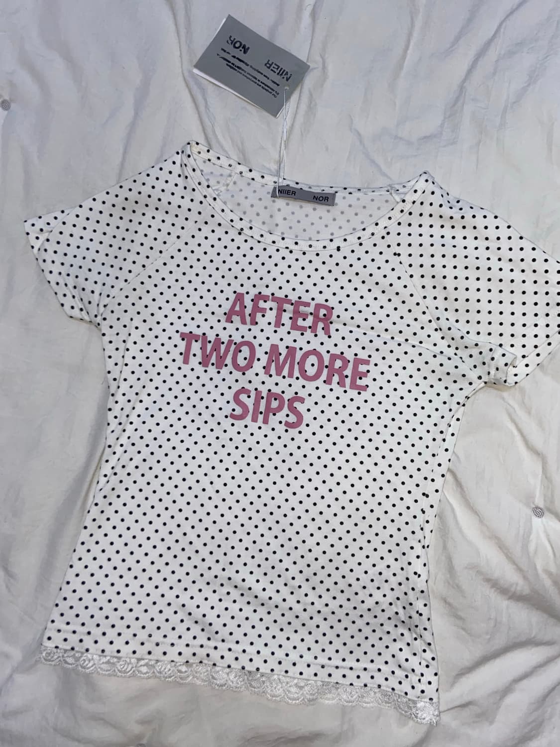 니어노어 DOT LETTERING SLIM TEE  상품이미지2