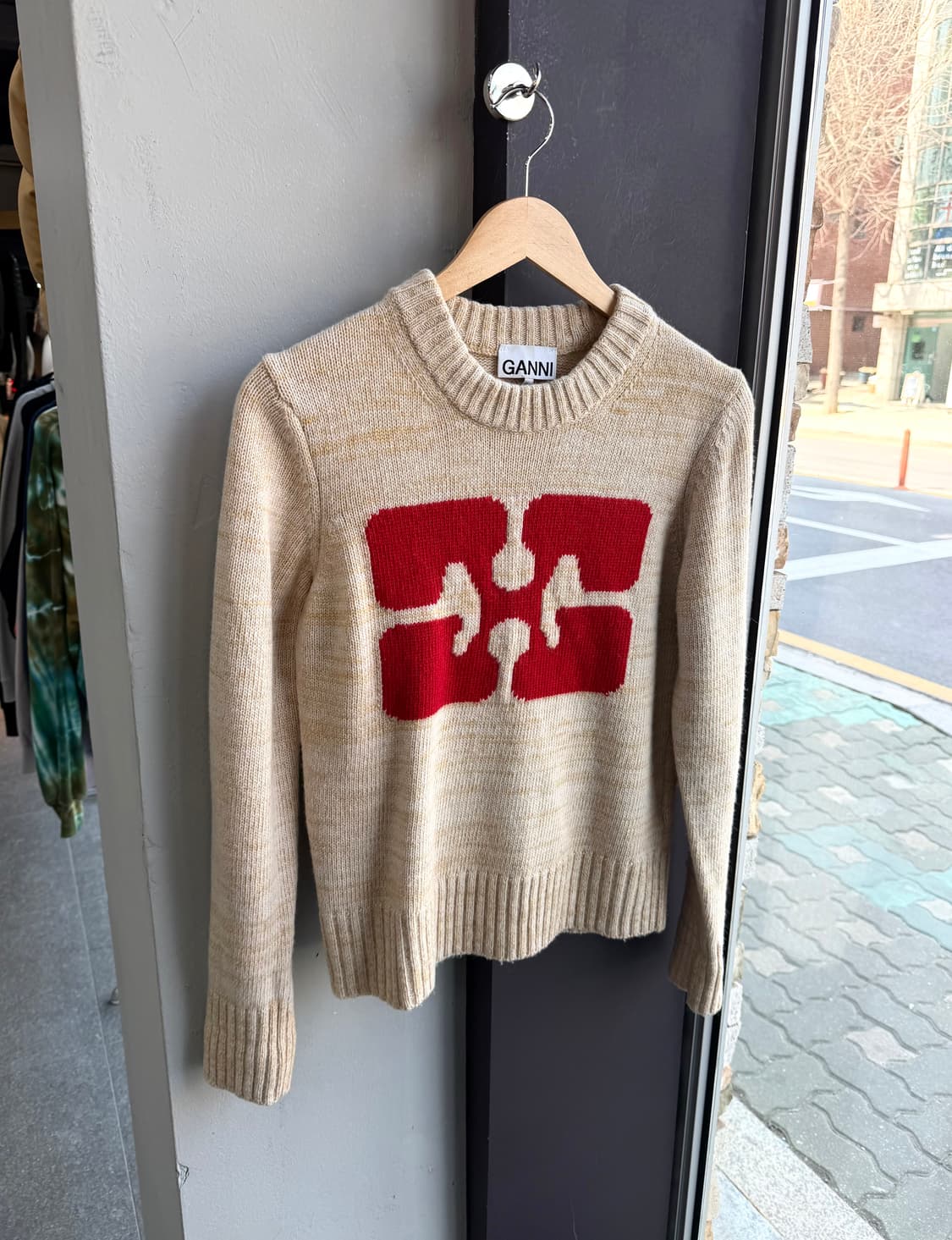 S/ 가니 버터플라이 로고 니트 스웨터 상품이미지3